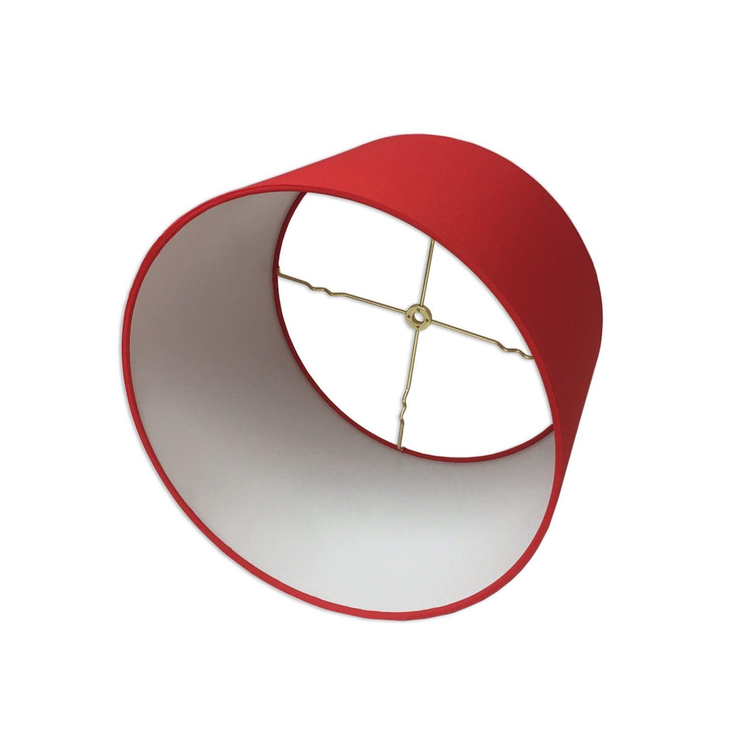 Royal Designs, Inc. Shallow Drum Lamp Shade, Metal, 11 x 12 x 8.5, Model HB-610-12RED-2, Red, 2 Pack
