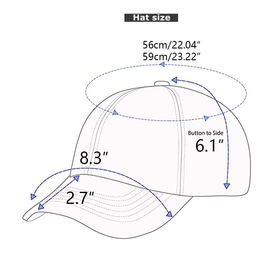 LANGZHEN Unisex Baseball Cap 100% Cotton Fits Men Women Washed Denim Adjustable Dad Hat