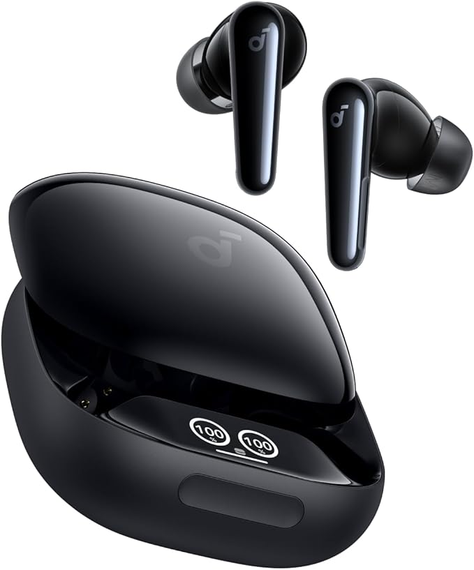 Soundcore Liberty 4 Pro by Anker, Noise Cancelling Wireless Earbuds, 7-Sensor and Real-Time Adaptive Noise Cancelling, 2× ...