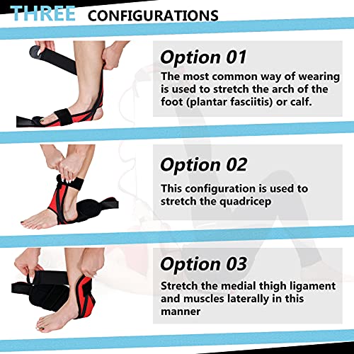 Foot and Calf Fascia Stretcher for Plantar Fasciitis, Physiotherapy Stretching Strap, Yoga Stretch Strap Improves Strength...