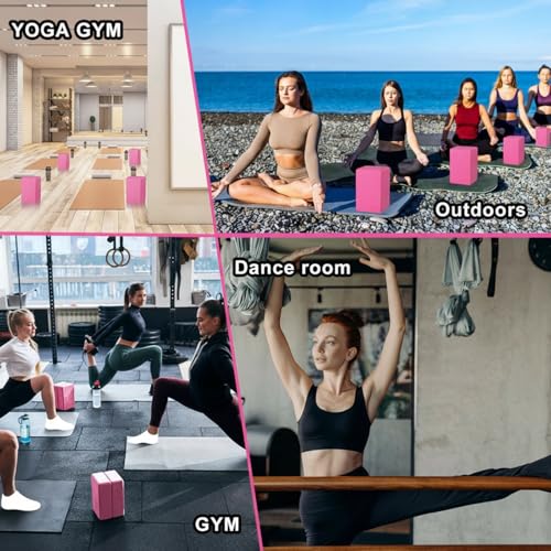 Honoson 20 Pcs Yoga Blocks Bulk 9''x6''x3'' High Density EVA Foam Blocks for Exercise Pilates Meditation, Lightweight Non-...