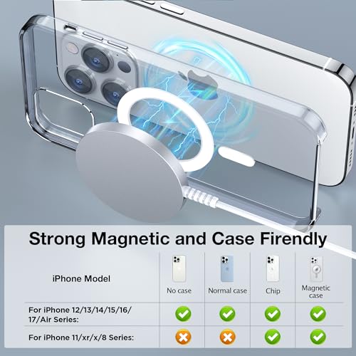 for MagSafe Charger: Magnetic Wireless Charging Pad for iPhone 17 16 15 14 13 12 Series & AirPods 4-2 Pro, Strong Magnet, ...