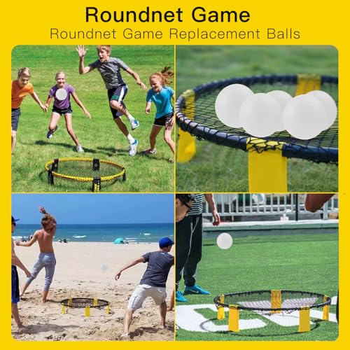 HoazHoald 4 Inch Mini Volleyballs Roundnet Game Ball Throw to Crowd Vinyl Volleyball Signature Memory Ball for Party Outdo...
