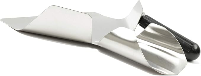 Stainless Steel French Fry Bagger Scoop Chip Popcorn Bagger Ice Candy Snacks Desserts Scooper, Right Handle