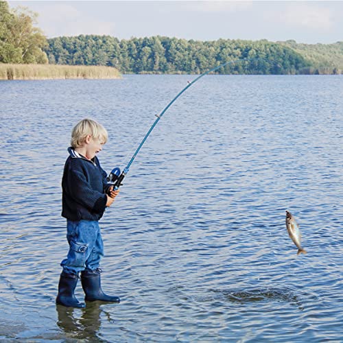 CODEK Kids Fishing Pole Set with Full Starter Kits 2 Set Portable Telescopic Fishing Rod and Spincast Reel Cambos with a F...