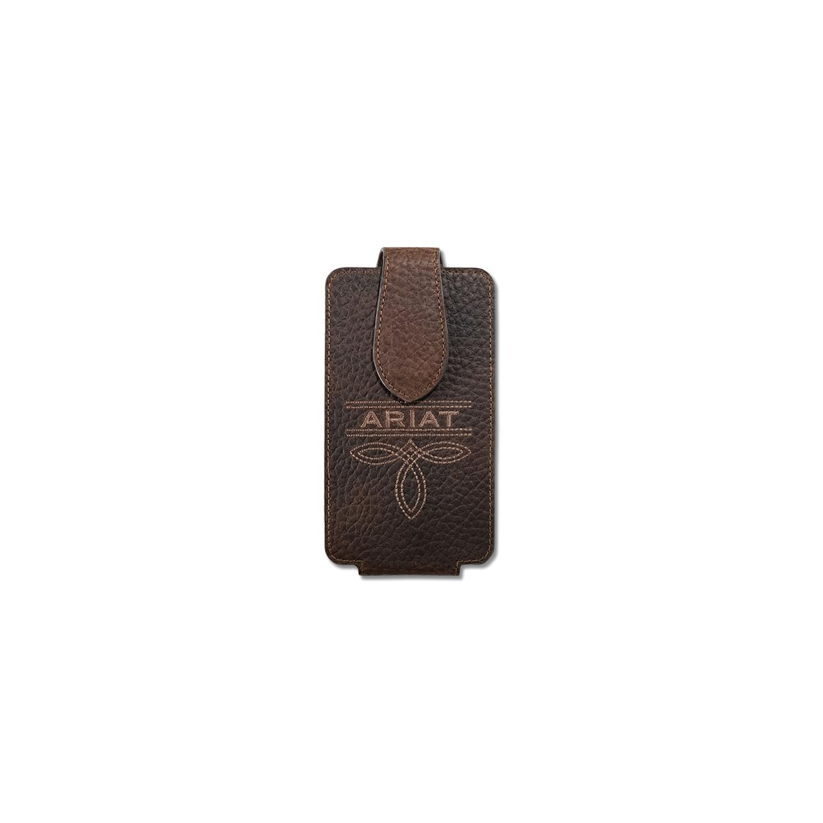 Ariat Boot Stitch Embroidered Cell Phone Holster, Brown Rowdy, One Size