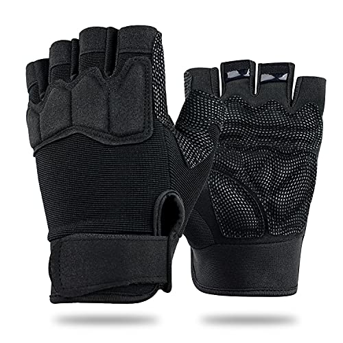 FIORETTO Fingerless Gloves for Airsoft Shooting Half Finger Hunting Hiking Cycling Driving Motorcycle Climbing Work Gloves...