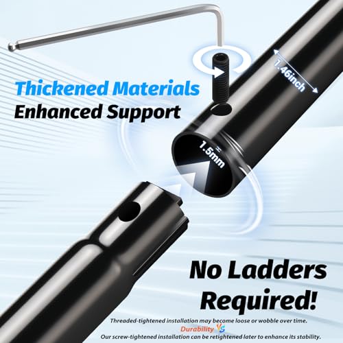 10FT Gen 3 Starlink Pole Mount, Starlink Mount with Pipe Adapter, Starlink Ground Pole Mounting Kit