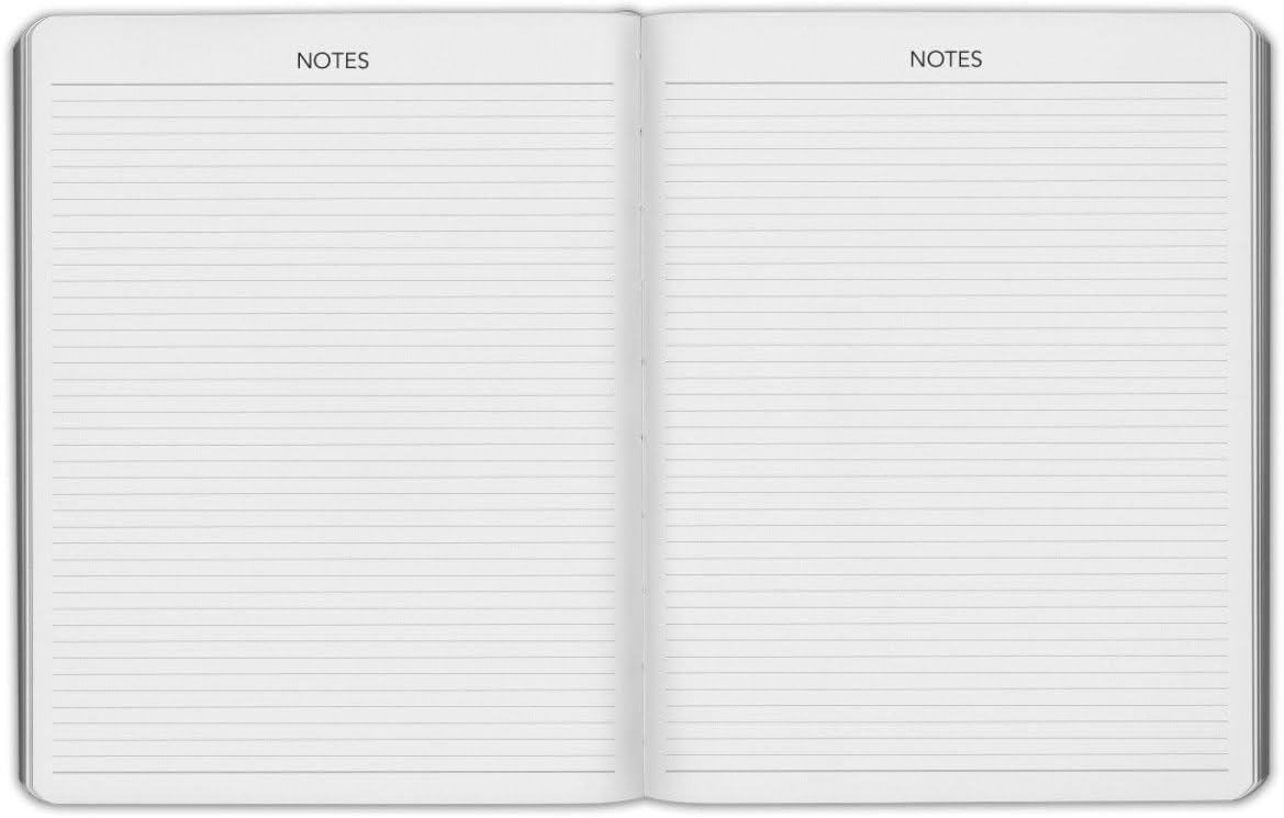 Harbor Weekly Journal Notebook Planner 2025-2026 - Lined, Durable Faux Leather, Softcover, 176 Quality Pages, For Men and Women, For Writing, Work & Travel, Cambridge Jade - 9x7"