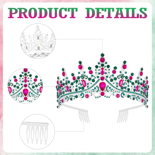 KICOSY Princess Tiara for Women Adult - Sparkling Rhinestone Crown Headband for Birthday Party, Halloween, Prom & Cosplay ...