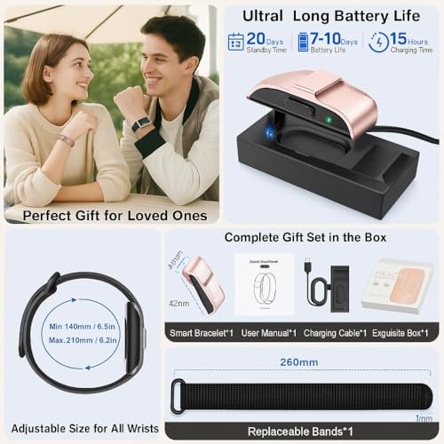 Fitness Tracker with Blood Pressure & Blood Oxygen Monitor, 24/7 Heart Rate Sleep Tracking, IP68 Waterproof Smart Watch, S...