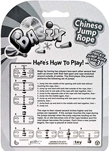 Chinese Jump Rope Elastic Jumping Rope Game for Kids & Adults I by JA-RU | Colorful Stretch Skip Rope for Girls and Boys. ...