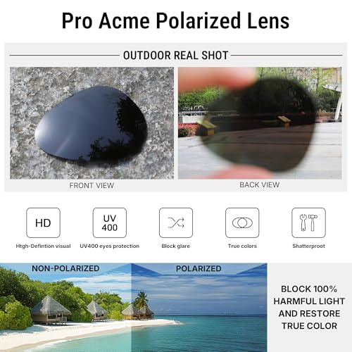 Pro Acme Aviator Sunglasses for Men Women Classic Polarized UV400 Protection
