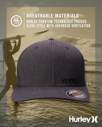 Hurley mens One & Only Corp Flexfit Perma Curve Bill Baseball Hat