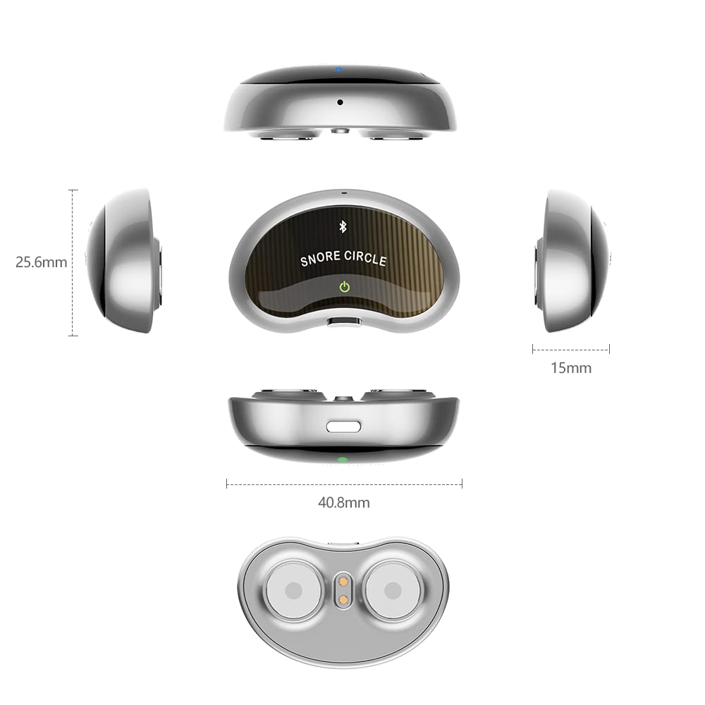 SNORE CIRCLE Smart Throat Anti Snoring Device Plus - Snore Stopper Effective Snoring Solutions Snore Reduction Sleep Aids with APP Records and Analyzes Sleep Datas