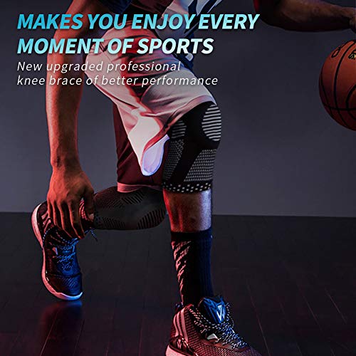 NEENCA Knee Braces for Knee Pain Relief, Compression Knee Sleeves with Patella Gel Pad & Side Stabilizers, Knee Support fo...