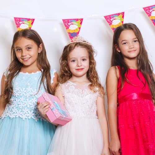 SuPoo Pink Gold Crown Tiaras for Girl Princess Crown Headband Birthday Hair Accessories Princess Decoration for Wedding Pa...