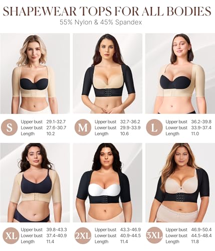 BRABIC Women's Shapewear Tops Post Surgery Compression Sleeve for Arm Shaper
