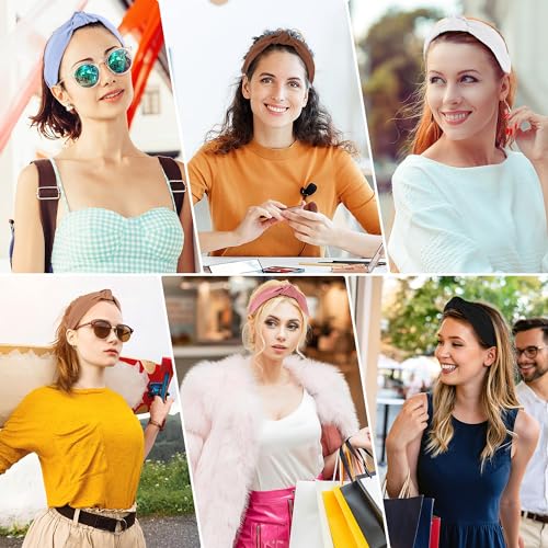 DiyJibb Headbands for Women Girls - 6PCS Stylish Top Knotted Headbands - Knotted Headband for Women - Head Bands Wide Hair...