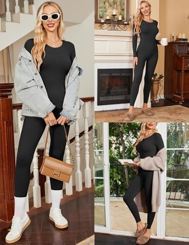 Ekouaer Womens Thermal Underwear Sets Long Johns Long Sleeve Base Layer Pajama Top and Leggings Set Cold Weather S-XXL
