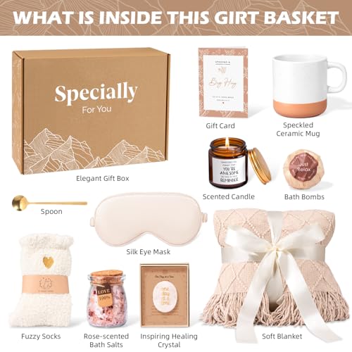 Get Well Soon Gift Baskets for Women Care Package, Self Care After Surgery Recovery Spa Gift Baskets, Sympathy Thinking of...