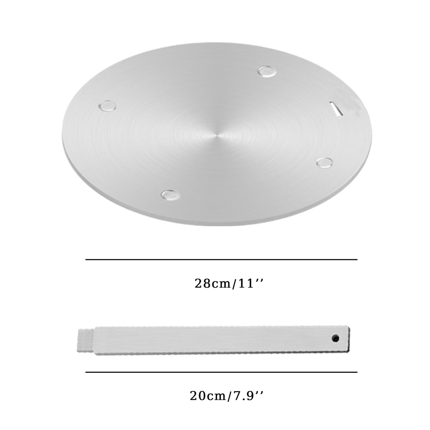 11Inch Heat Diffuser Plates for Gas Electric Stoves, Flygragon Stainless Steel Cooking Induction Adapter Plate for Glass Cooktop, Detachable Handle Induction Cooktop Converter Plate