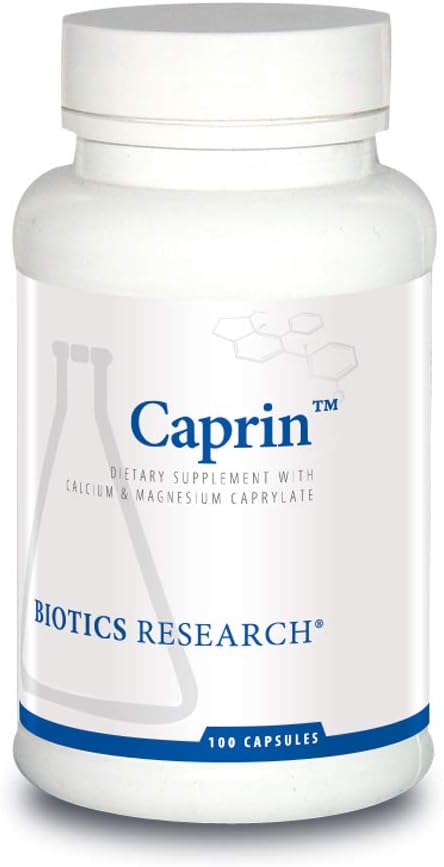 Biotics Research Caprin Caprylic Acid 1200 Milligram Serving, Gastrointestinal Support, Calcium, Magnesium Added, Aids in Gut Microbial Balance 100 Capsules