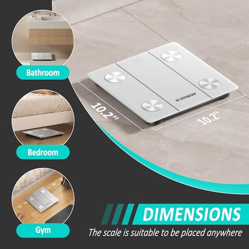BalanceFrom Smart Scale for Body Weight Digital Bathroom Bluetooth BMI Body Fat Scale with 12 Body Composition Analyzer, T...