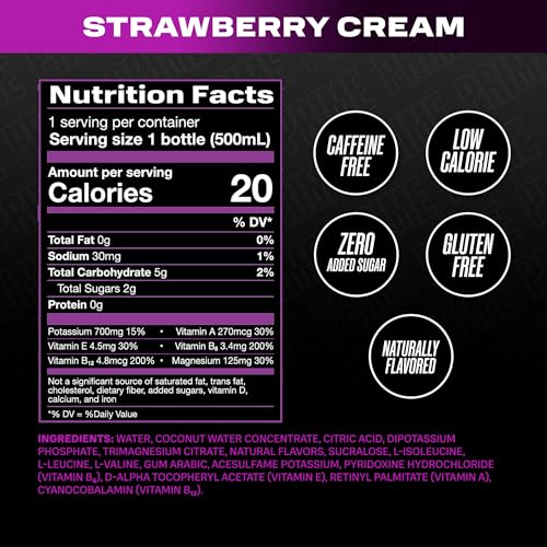 PRIME Hydration KSI THE NIGHTMARE, Sports Drinks, Electrolyte Enhanced to Replenish Fluids, 250mg BCAAs, B Vitamins, Antio...