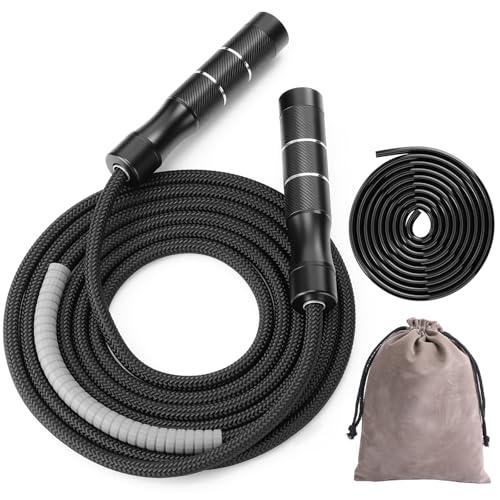Gemscream Weighted Jump Rope for Men and Women 1 LB Ball Bearing Rapid Speed Skipping Rope for Workout Fitness Exercise Al...