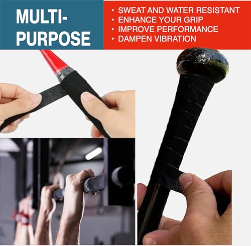 Thunder Tape 2 Pk Grip Tape - Cloth Grip Tape for Pull Up Bars, Sports, Tools, Handles, Bats, Rackets, Gym Equipment, Wire...