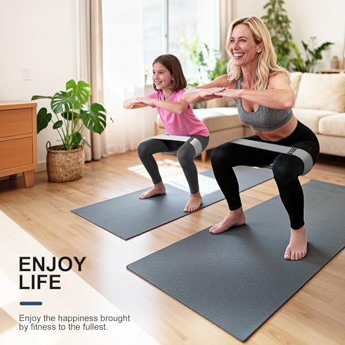 WTYIY Fabric Resistance Bands for Working Out, 3-Level Non-Slip Exercise Bands for Men and Women, Booty Bands Equipment fo...