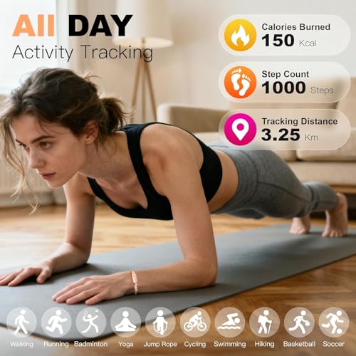 Smart Bracelet for Women, Valentine's Day Gifts, Health Activity Fitness Trackers, 24/7 Heart Rate, HRV, Blood Oxygen & St...