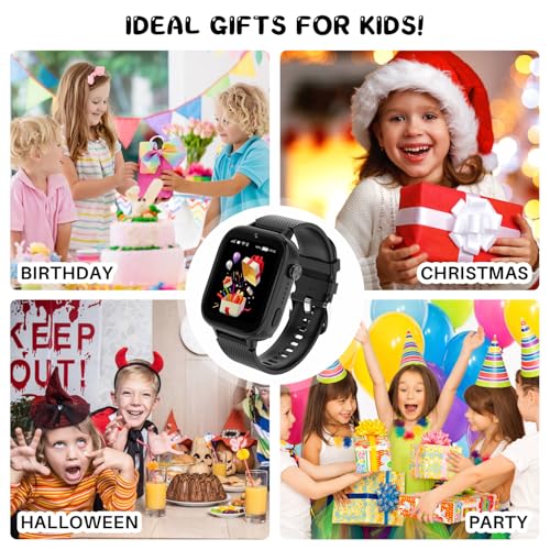 OKYUK Kids Smart Watch Gift for Girls Age 5-12, 4G Kids Watch 47 Games, HD Touch Screen Two-Way Calling Feature, School Se...