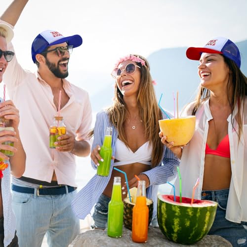 Jiuguva 2 Pieces Funny Trucker Cap I Pee in Pools Hat Funny Dare Gag Gift Joke American Flag Hat