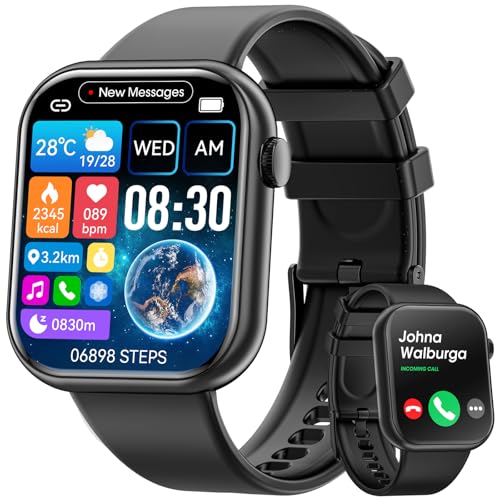Hwagol Smart Watch (Answer/Make Call) 1.85inch Fitness Tracker, DIY Dials/Pedometer/Calories/Multiple Sport Modes/Voice As...