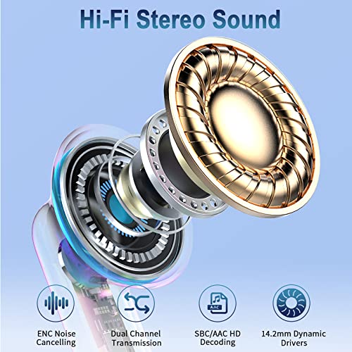 Wireless Earbud Bluetooth 5.3 Headphones with Clear Sound, 40H Playtime, Sport Earbud Touch Control with LED Digital Displ...