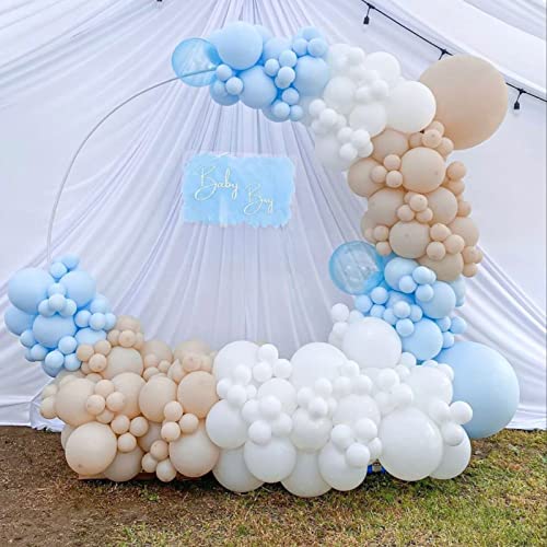 Voircoloria 130pcs White Balloons Different Sizes 18" 12" 10" 5" Party Latex Balloons for Birthday Baby Shower Graduation ...