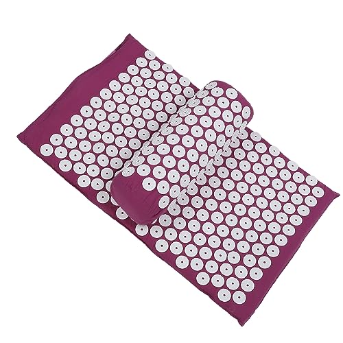 ZJchao Acupressure Mat Set, Muscle Relaxation Stress Reduction Acupuncture Pillow and Mat Kit Point for Sleeping Aid & Rec...