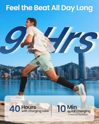 LEEMC Wireless Earbuds, Bluetooth Headphones 6.0, Ear Buds with Touch Screen, ANC ENC Noise Cancelling, 40H Bass Stereo So...
