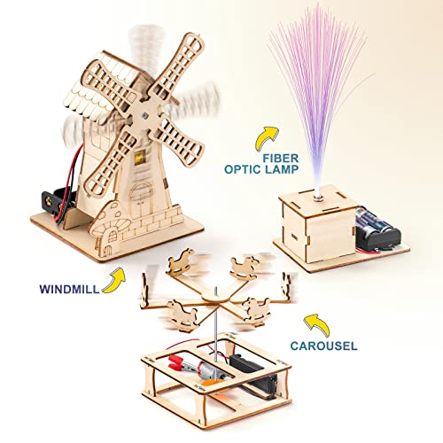 Yutin 5 Individual STEM Science Kits for Kids, Wood Arts and Craft Kits, STEM Toys for Boys Girls Age 8-12 8 10 12 13 14 G...