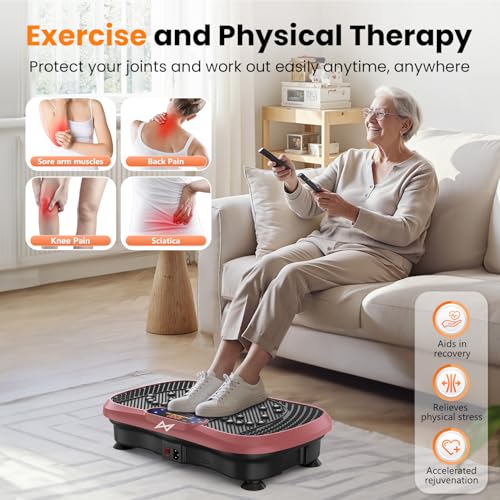 AXV Vibration Plate Fitness Platform Exercise Machine Vibrating Shaking Full Body Shaker Workout Vibrate Stand Shake Board...