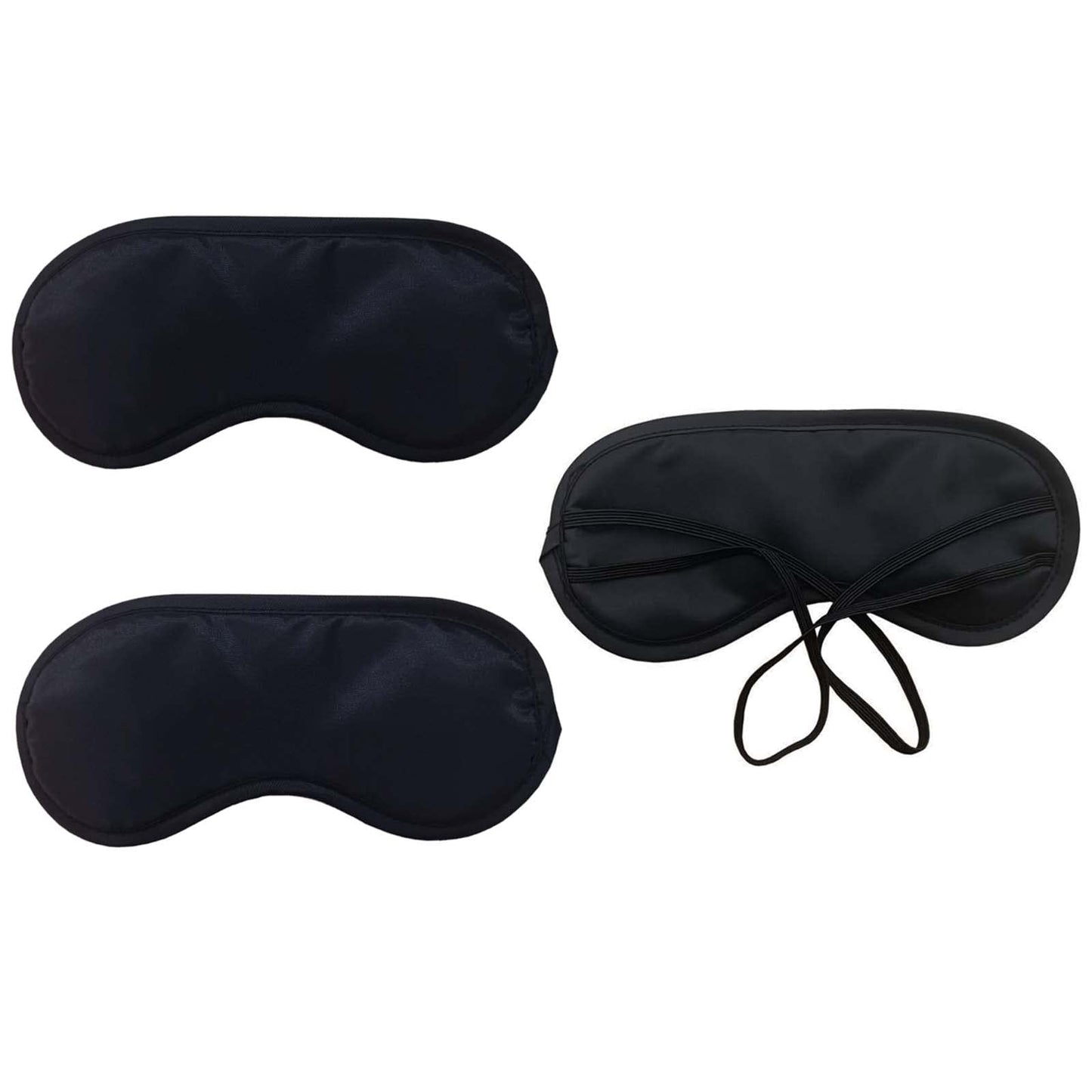 Medsuo 3pcs Comfortable Soft Sleep Eye Masks Shade Cover Lightweight Sleeping Blindfold for Men and Women, Suitable for Travel Sleep or Party Supplies (Black)