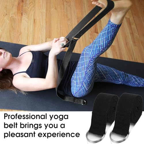 12 Pcs Yoga Strap 6Ft Exercise Stretch Bands for Flexibility with Adjustable Metal D Ring Buckle Loop Stretch Strap Non El...