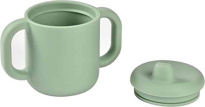Beaba Silicone Sippy Cup, 5.5 oz, Silicone Material, Leakproof Lid, for Baby Toddler, Sage