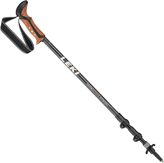 LEKI Khumbu AS Trekking Poles, Unisex, Adult, White/Orange, One Size