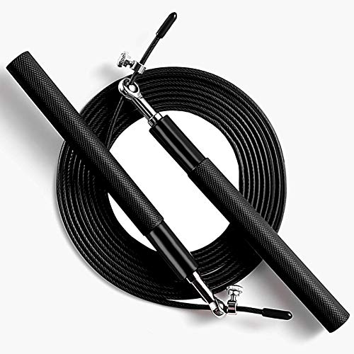 Speed Jump Rope - 360° Swivel Ball Bearing - Adjustable steel coated rope-Aluminum Anti Skipping Handle -Fitness Training ...