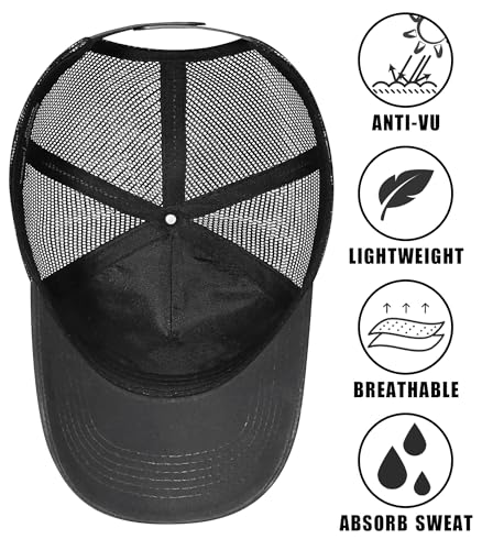 American Flag Trucker Hat Baseball Cap Snapback Fitted Hats for Men Women Snap Closure Design Breathable Mesh Side Durable