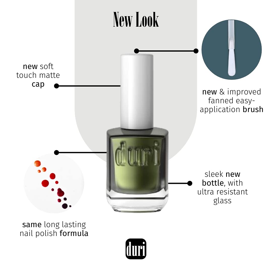 duri Nail Polish, 674 When In Rome, Soft Lavender Blue, Creamy, Full Coverage, Glossy Finish, Lasting, 0.45 Fl Oz