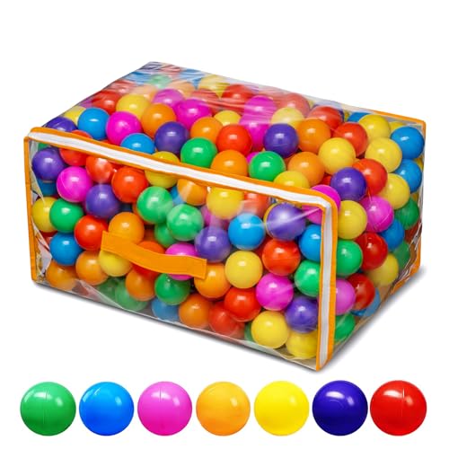 Vanland Ball Pit Balls for Baby and Toddler Phthalate Free BPA Free Crush Proof Plastic - Multicolored Pit Balls in Reusab...